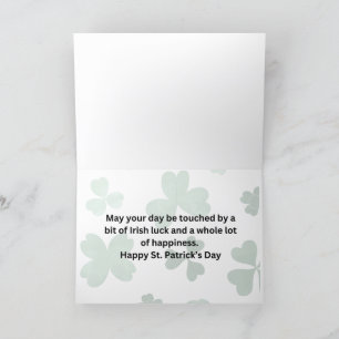 Tarjeta De Agradecimiento Feliz Día de San Patricio