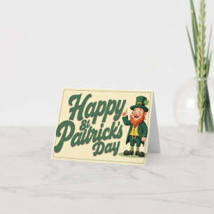 Tarjeta De Agradecimiento Feliz día de San Patricio, adorable duende