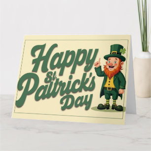 Tarjeta De Agradecimiento Feliz día de San Patricio, adorable duende