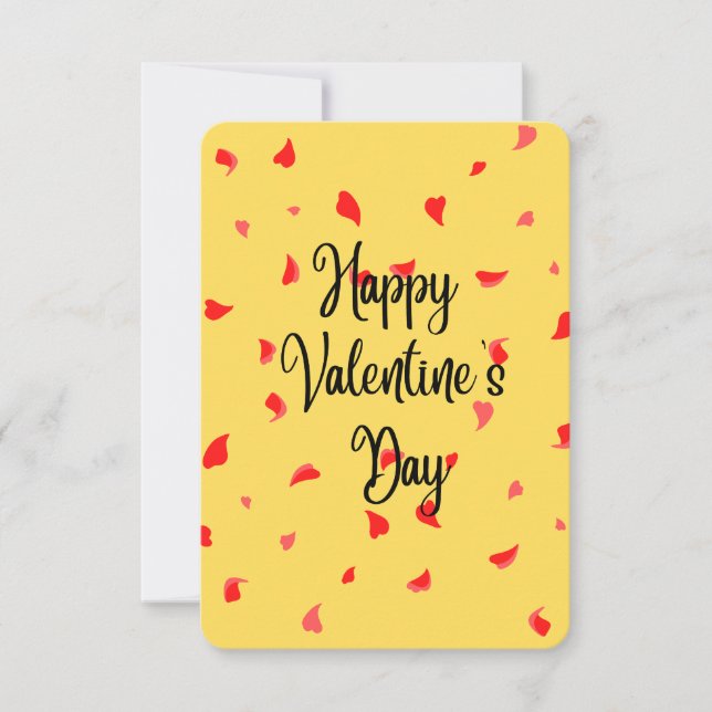 Tarjeta De Agradecimiento Feliz Día de San Valentín (Anverso)