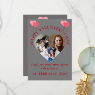 Tarjeta De Agradecimiento Feliz Día de San Valentín