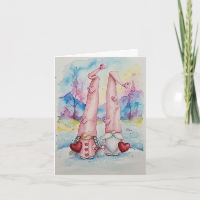 Tarjeta De Agradecimiento Feliz día de San Valentín  (Anverso)