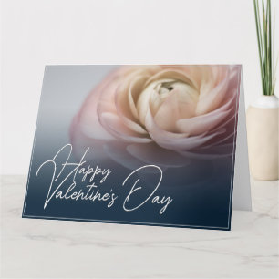 Tarjeta De Agradecimiento Feliz día de San Valentín con rosa rosa grande