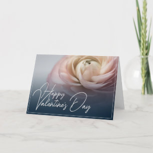 Tarjeta De Agradecimiento Feliz día de San Valentín con rosa rosa grande
