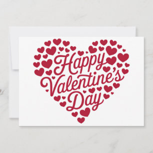 Tarjeta De Agradecimiento Feliz día de San Valentín San Valentín Amor Corazó