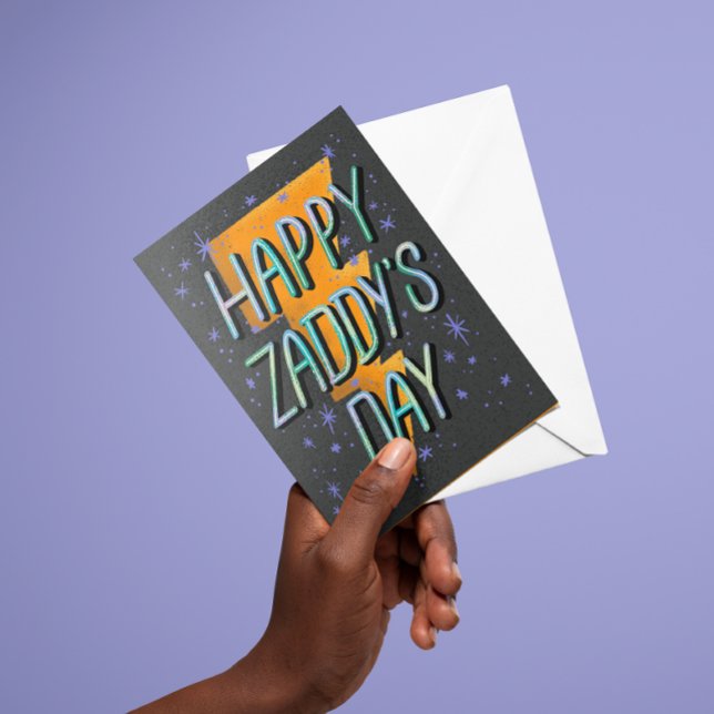 Tarjeta De Agradecimiento Feliz Día de Zaddy (cheeky and fun Zaddy's Day card for the dad with rizz)