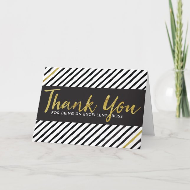 Tarjeta De Agradecimiento Feliz Día del Jefe (Anverso)