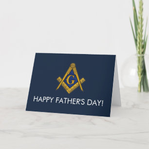 Tarjeta De Agradecimiento Feliz Día del Padre Freemason Masonic Mason