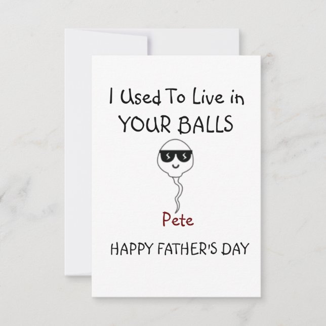 Tarjeta De Agradecimiento Feliz Día del Padre Personalizado (Anverso)