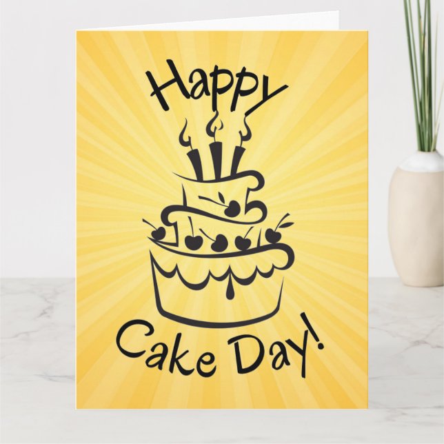 Tarjeta De Agradecimiento Feliz Día del Pastel Notecard (Anverso)