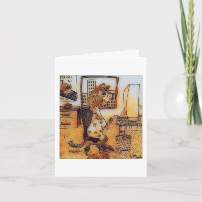 Tarjeta De Agradecimiento Feliz Día del Secretario (Anverso)