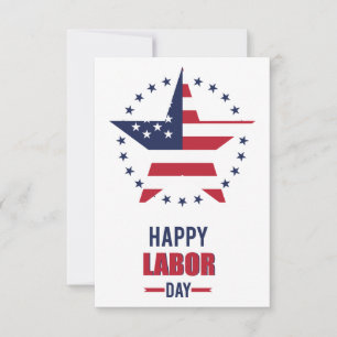 Tarjeta De Agradecimiento Feliz Día del Trabajo con bandera de Estados Unido