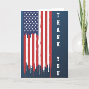 Tarjeta De Agradecimiento Feliz Día del Veterano Bandera Americana
