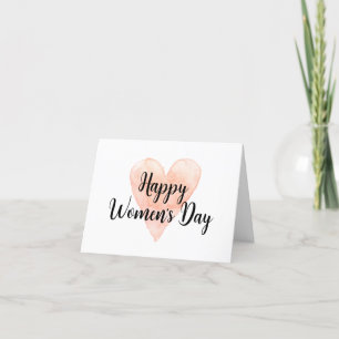 Tarjeta De Agradecimiento Feliz Día Internacional de la Mujer con corazón