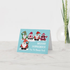 Tarjeta De Agradecimiento ¡Feliz Gonkmas! Navidades diseñan para los amantes