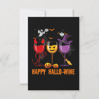 Tarjeta De Agradecimiento feliz hallo-wine divertido bebida de vino de hallo