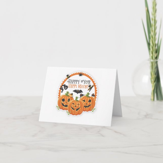 Tarjeta De Agradecimiento Feliz Halloween (Anverso)