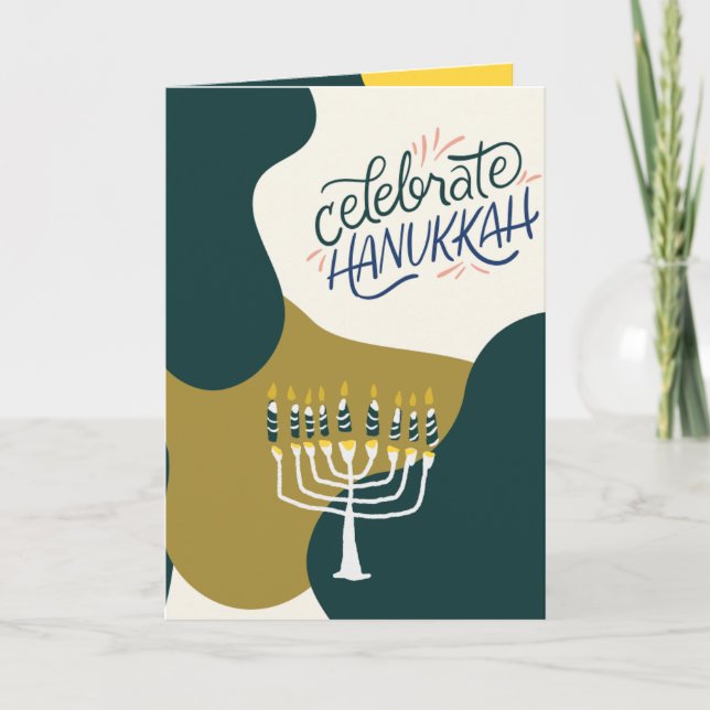 Tarjeta De Agradecimiento ¡Feliz Hanukkah! (Anverso)
