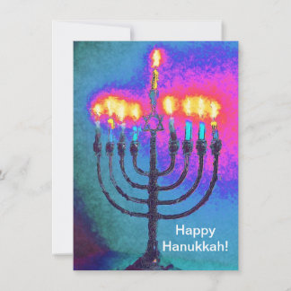 Tarjeta De Agradecimiento ¡Feliz Hanukkah! Saludo o gracias tarjeta.