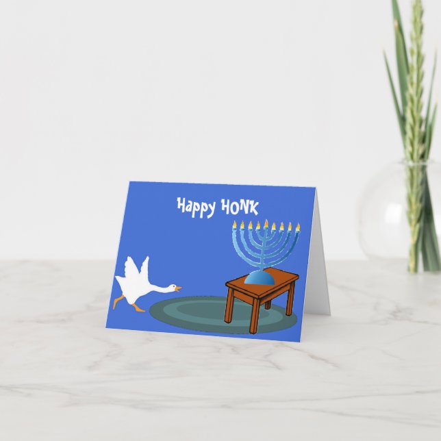 Tarjeta De Agradecimiento Feliz HONK Hannukah (Anverso)
