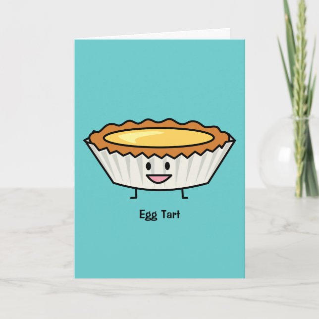 Tarjeta De Agradecimiento Feliz Huevo Tart Corteza de Custard postre chino (Anverso)
