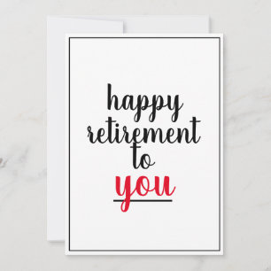 Tarjeta De Agradecimiento Feliz Jubilación Gran Script Retirado Ocasión