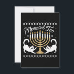 Tarjeta De Agradecimiento Feliz Meowzel Chanuká Suéter Feo Divertido de Hanu<br><div class="desc">Feliz Meowzel Chanuká Suéter Feo Divertido de Hanukkah</div>