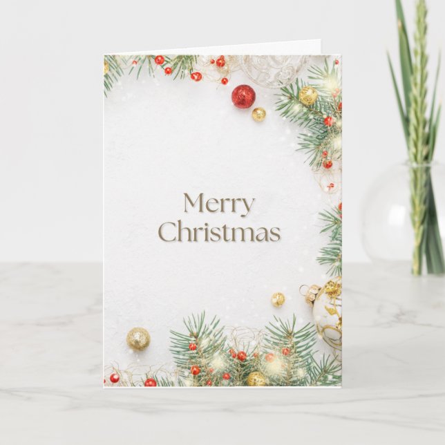 Tarjeta De Agradecimiento Feliz Navidad (Anverso)