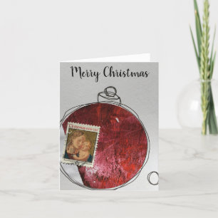 Tarjeta De Agradecimiento Feliz Navidad - adorno dibujado a mano 2020-12