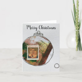 Tarjeta De Agradecimiento Feliz Navidad - adorno dibujado a mano 2020-3