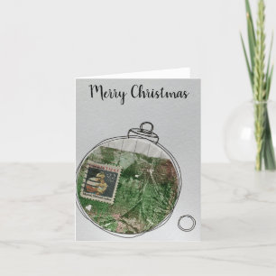 Tarjeta De Agradecimiento Feliz Navidad - adorno dibujado a mano 2020-7
