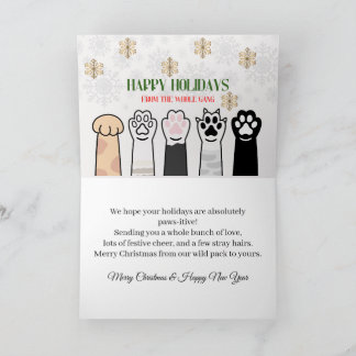 Tarjeta De Agradecimiento Feliz Navidad de toda la pandilla