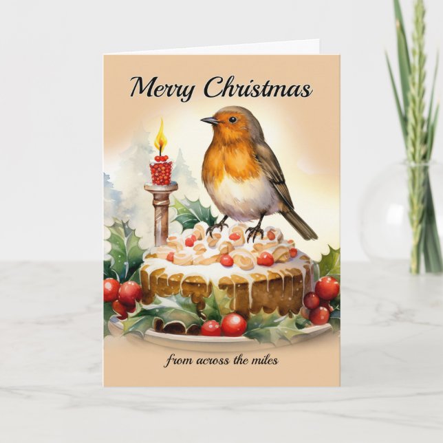 Tarjeta De Agradecimiento Feliz Navidad desde el otro lado de las millas Rob (Anverso)