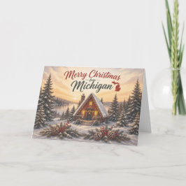 Tarjeta De Agradecimiento Feliz Navidad desde Michigan