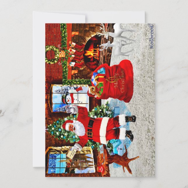 Tarjeta De Agradecimiento Feliz Navidad desde Santa Claus (Anverso)