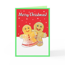 Feliz Navidad Gingerbread Card