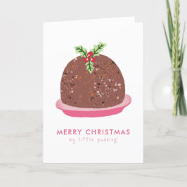 Tarjeta De Agradecimiento Feliz Navidad Moderno Ilustracion Pudding