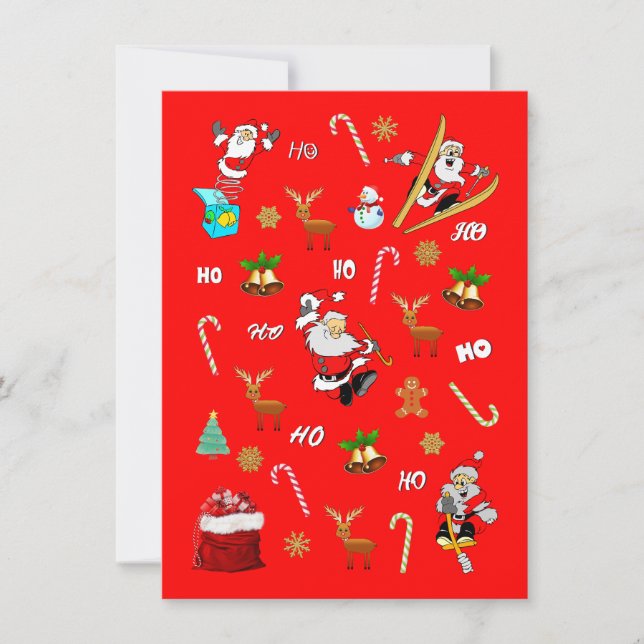 Tarjeta De Agradecimiento Feliz Navidad Nice Naughty 25 de diciembre Navidad (Anverso)