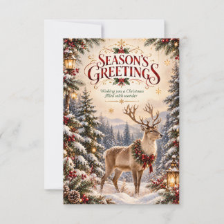 Tarjeta De Agradecimiento Feliz Navidad y saludos festivos.