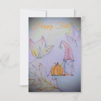 Tarjeta De Agradecimiento Feliz Otoño 