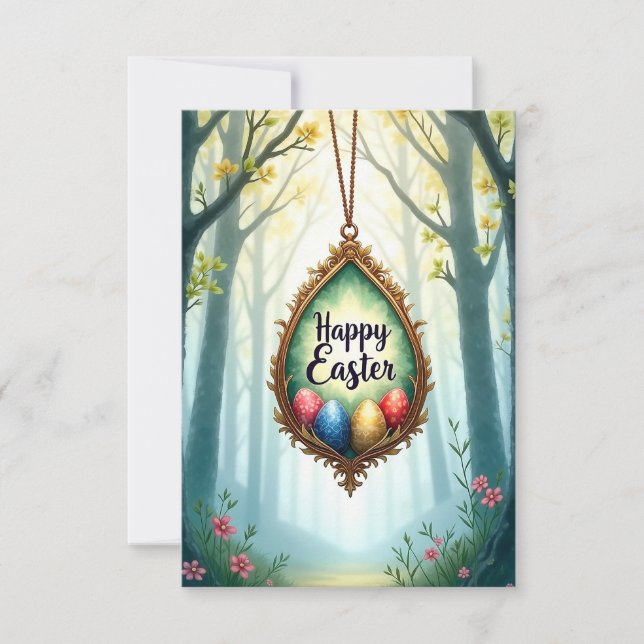 Tarjeta De Agradecimiento Feliz Pascua (Anverso)
