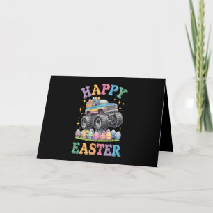 Tarjeta De Agradecimiento Feliz Pascua Camión Monstruo Divertido Aplasta Hue