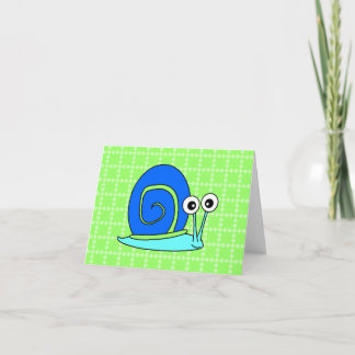 Tarjeta De Agradecimiento Feliz Snail Gracias Cartas