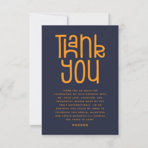 Tarjeta De Agradecimiento FELIZ TREINTA Cumpleaños modernos 30