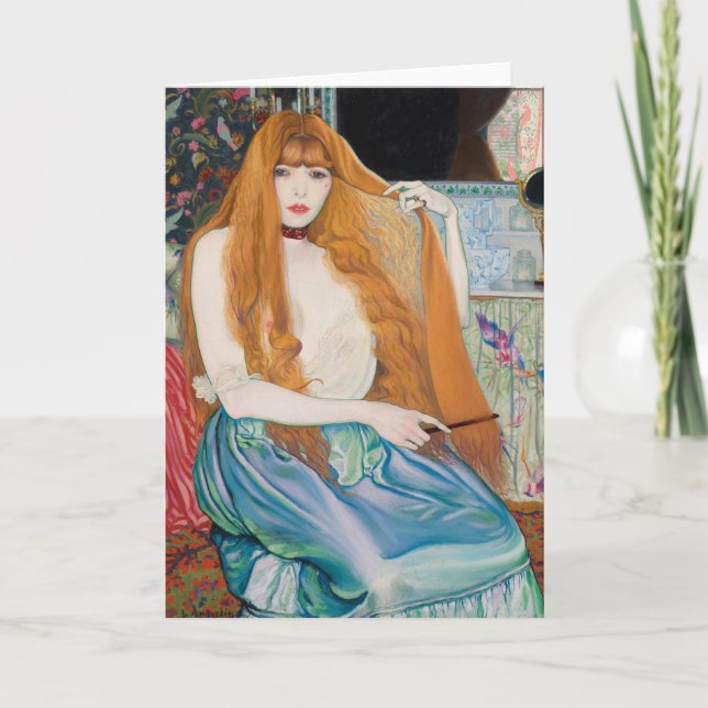 Tarjeta De Agradecimiento Femme a sa baños por Louis Anquetin (Anverso)