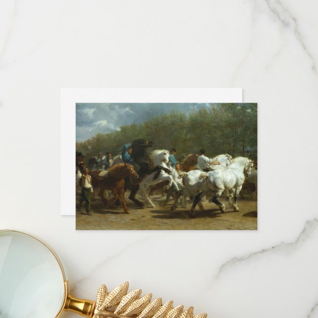 Tarjeta De Agradecimiento Feria de Caballos por Rosa Bonheur (Anverso/Reverso In Situ)