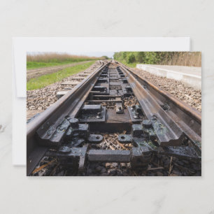 Tarjeta De Agradecimiento Ferrocarril Desaparece En La Distancia