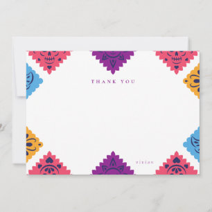 Tarjeta de agradecimiento festiva mexicana