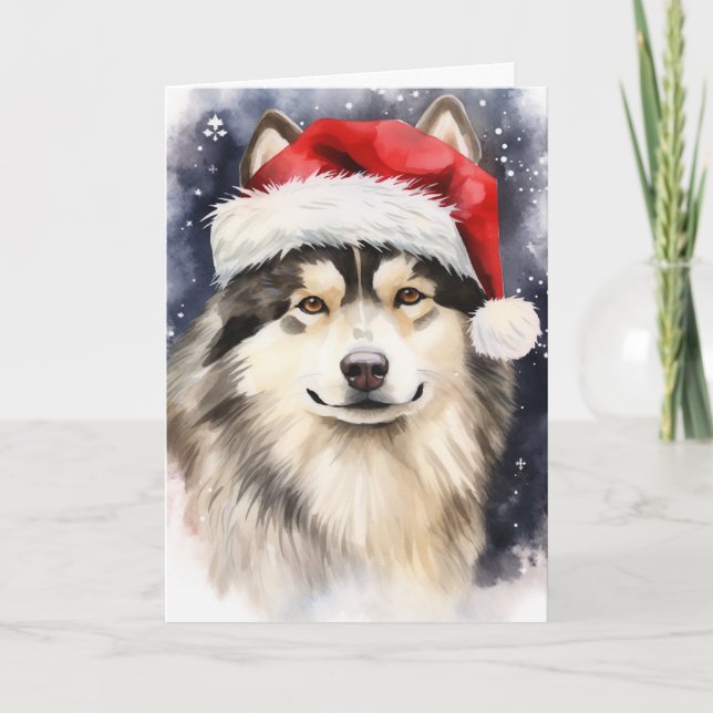 Tarjeta De Agradecimiento Festividad de Santa Paws, Navidades de perro de Ma (Anverso)