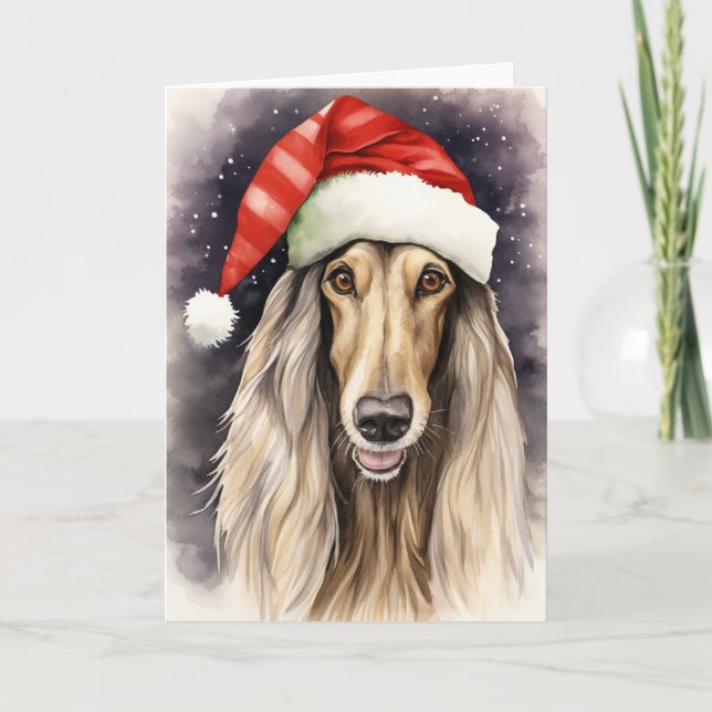 Tarjeta De Agradecimiento Festividad de Santa Paws, Navidades de perros de l (Anverso)